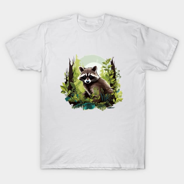 Raccoony Cuteness T-Shirt by zooleisurelife